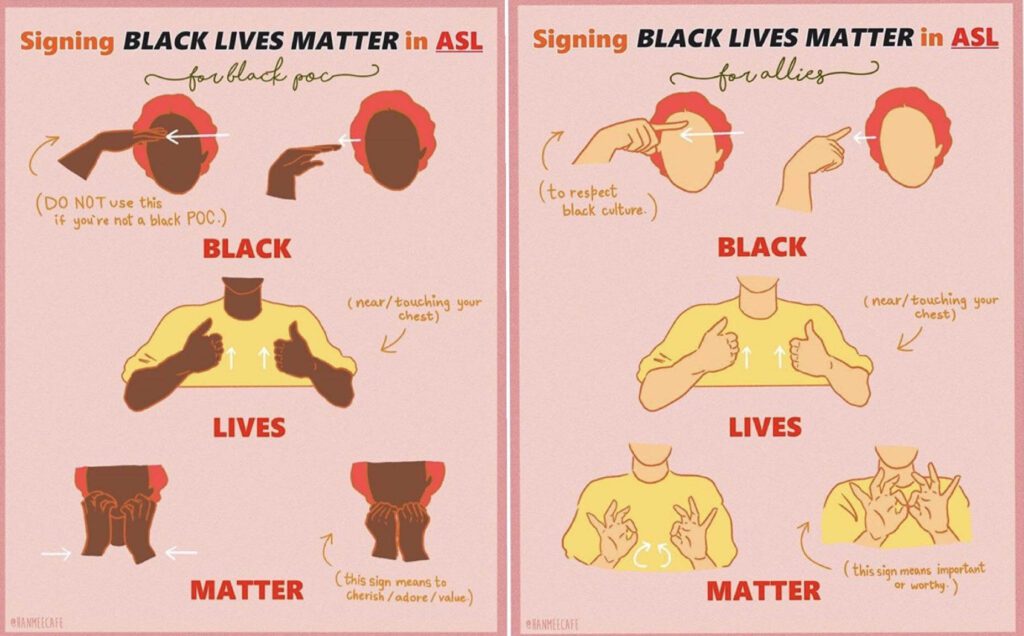 How do you sign ‘Black Lives Matter’ in ASL? (2020)
